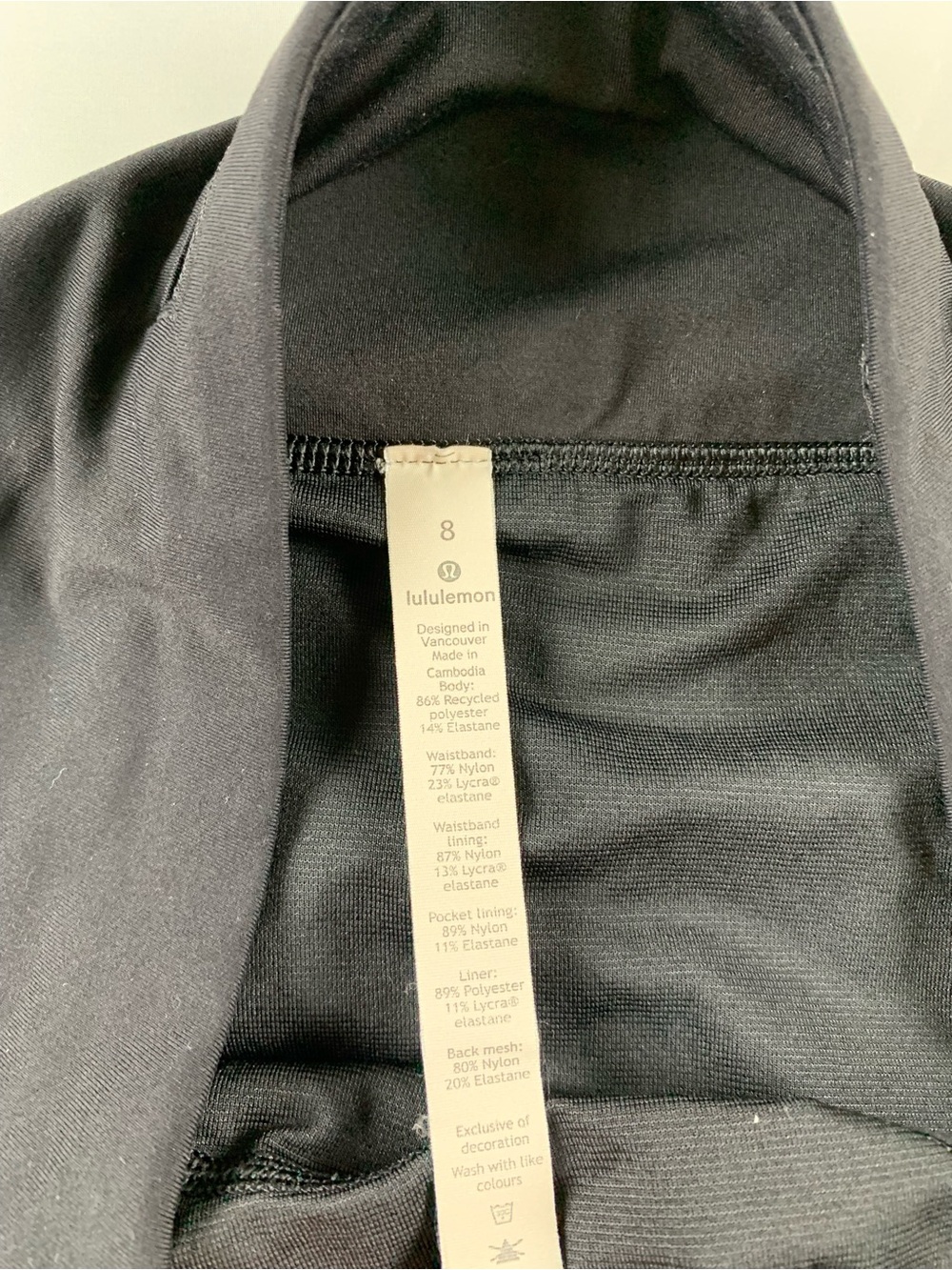 lululemon Speed up High-rise 2.5” inseam black Short size 8 - Picture 3 of 6